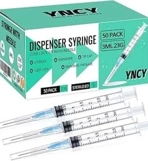 حقن معقمة 3 مل مع إبرة 23G (Disposible Syringe 3ml 23G)