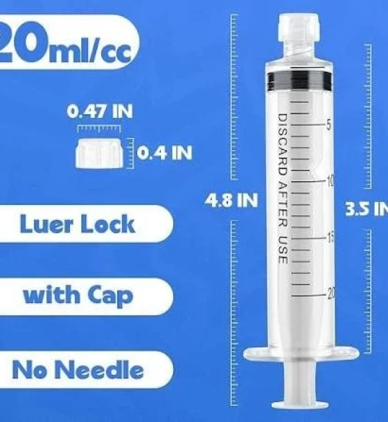 حقن معقمة 20 مل بدون إبرة (Disposible Syringe 20ml)