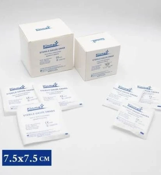 شاش طبي معقم 7.5×7.5 سم (Sterile Gauze 7.5x7.5)