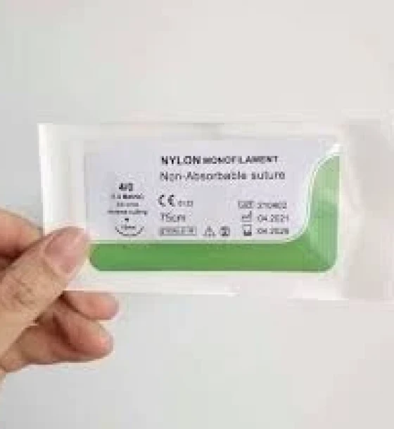 خيط جراحي نايلون لا يمتص 4/0 (Nylon Suture 4/0)