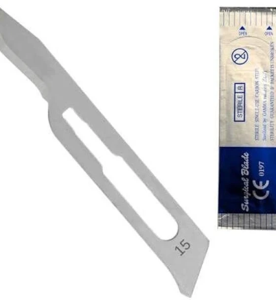 مشرط جراحي معقم مقاس 15 (Surgical Blades No. 15)