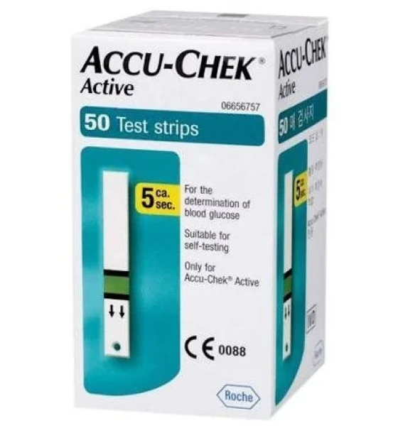 شرائط فحص السكر بالدم Accu-Chek Active 50s