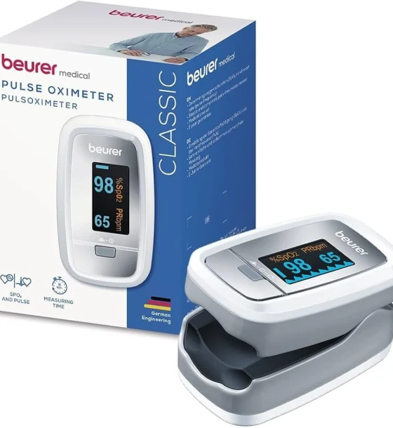 جهاز قياس نسبة الأوكسجين بالدم والنقض نبضي (Pulse Oximeter)