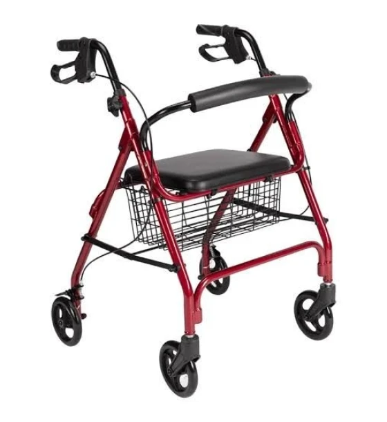 مشاية كبار السن مع عجلات ومقعد ومكابح (Rollator)