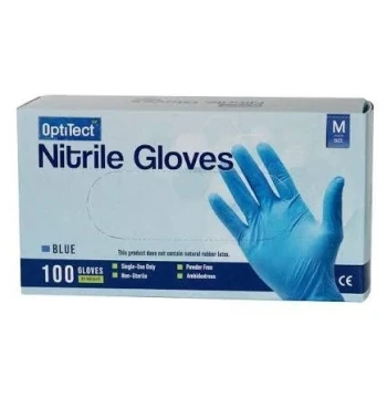 قفازات نيتريل خالية من البودرة أزرق M (Nitrile Gloves M)