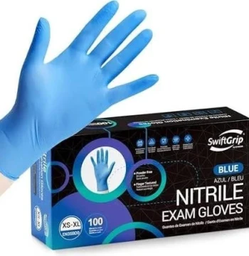 قفازات نيتريل خالية من البودرة أزرق L (Nitrile Gloves L)