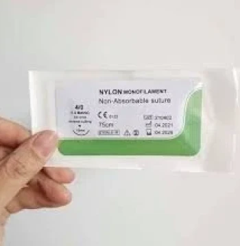 خيط جراحي نايلون لا يمتص 4/0 (Nylon Suture 4/0)