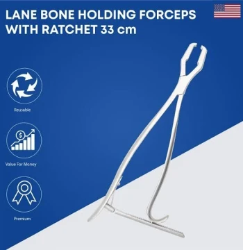 ملقط تثبيت عظام لين/Lane Bone Holding Forceps[33 cm]